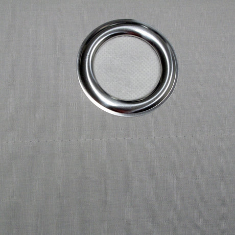 Linen Cotton Coated Eyelet Curtains - Grey