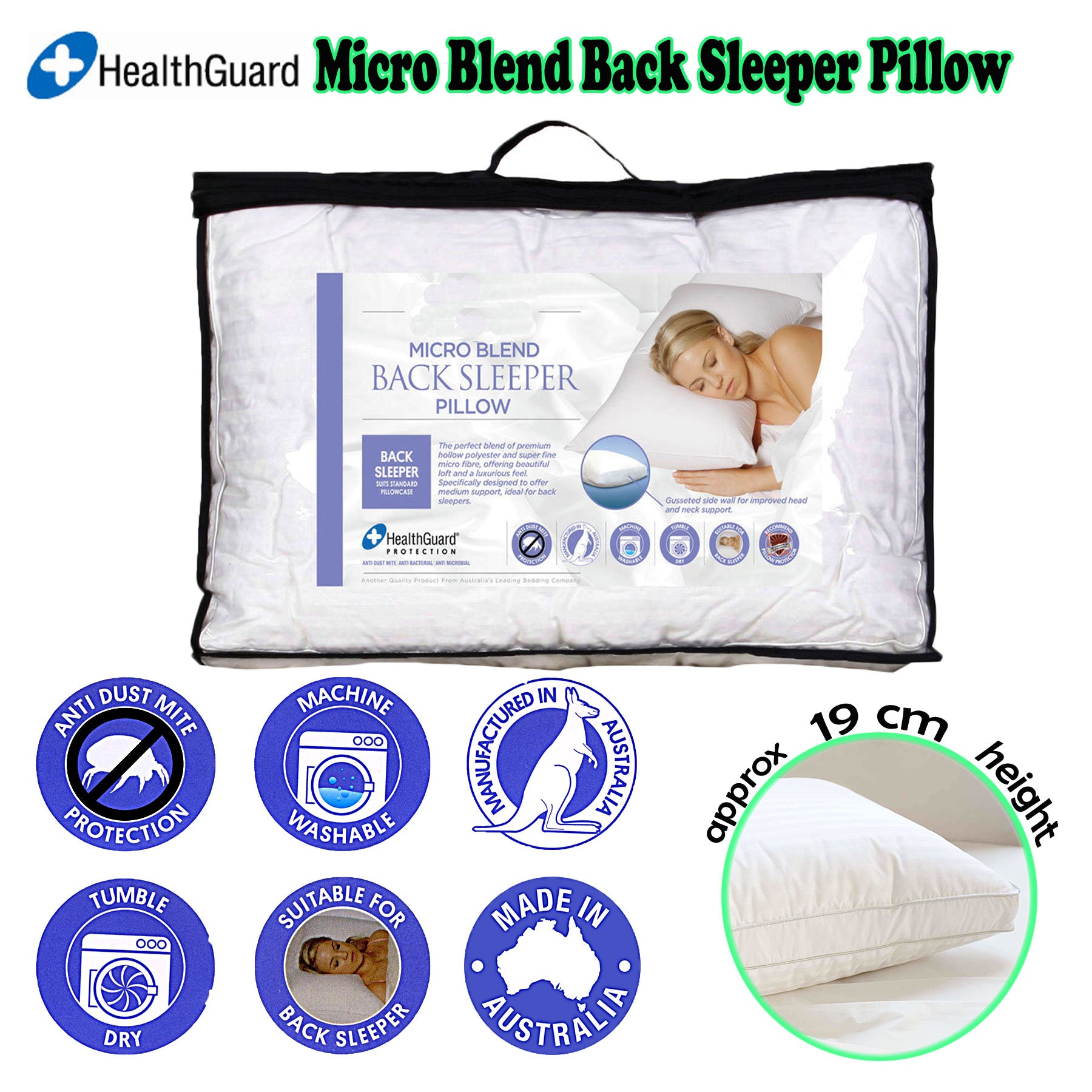 Easyrest Premium Back Sleeper Pillow