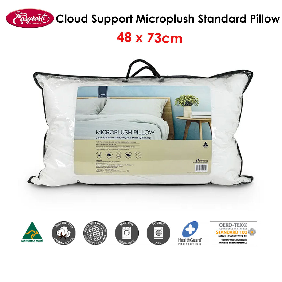 Easyrest Cloud Support Microplush Pillow 48 x 73 cm