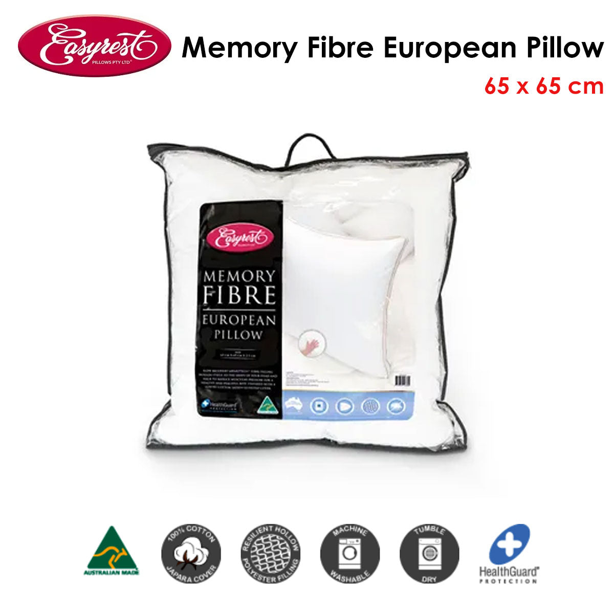 Easyrest Premium Memory Fibre European Pillow