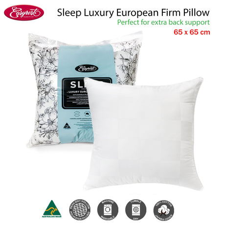 Easyrest Luxury European Firm Pillow 65x65cm