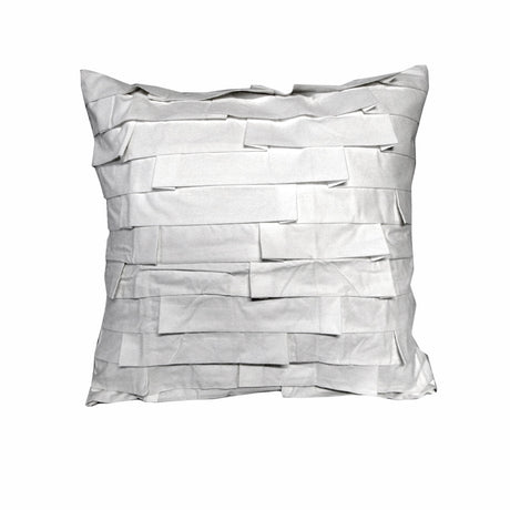 Accessorize Pleats White 45x45 cm Square Filled Cushion