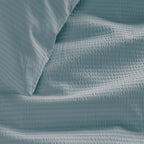 Bedding House Summer Blue Grey Seersucker Cotton Quilt Cover Set King
