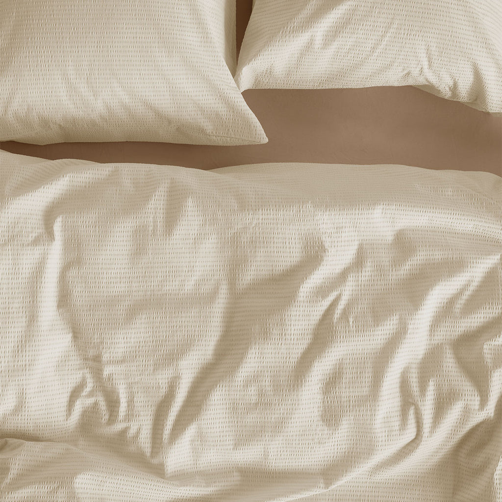 Bedding House Summer Sand Seersucker Cotton Quilt Cover Set King