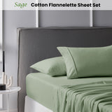 Accessorize Cotton Flannelette Sheet Set - Soft Brushed Bed Linen Collection