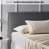 Accessorize Cotton Flannelette Sheet Set Brushed Soft Warm Bedding Collection