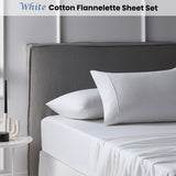 Accessorize Cotton Flannelette Sheet Set Soft Brushed Bedding for Comfortable Sleep