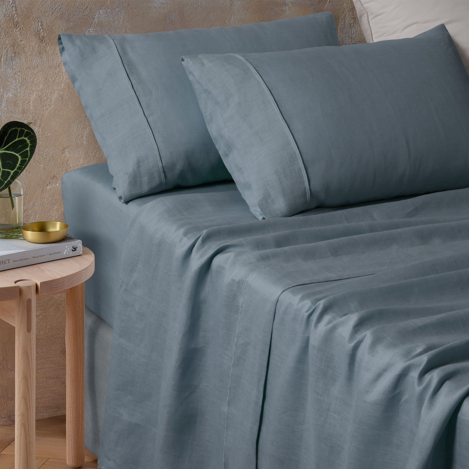 Vintage Design Homewares Eucalyptus Hemp Sheet Set Luxury Organic Breathable Bedding