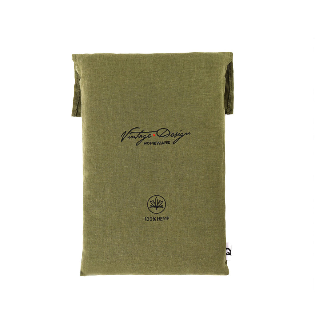 Vintage Design Homewares Hemp Fern Sheet Set - Classic Vintage Bed Linen Collection