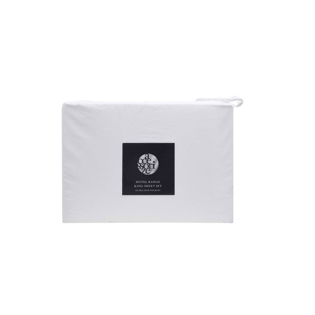 Accessorize Hotel Deluxe Cotton Sheet Set - Luxury Hotel-Style Bedding Collection