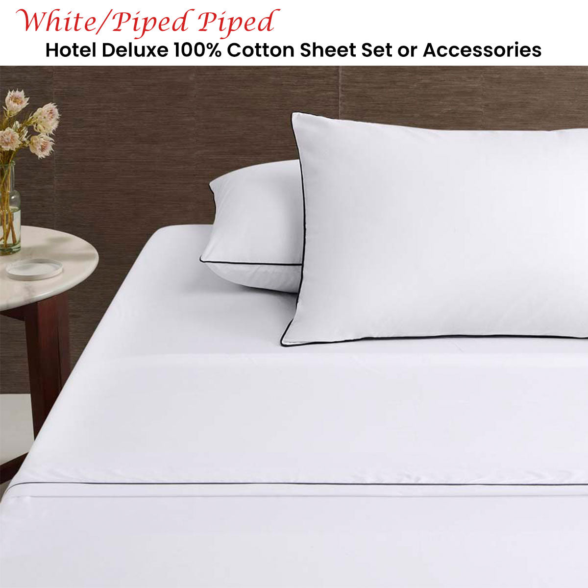 Accessorize Hotel Deluxe Cotton Sheet Set - Luxury Hotel-Style Bedding Collection