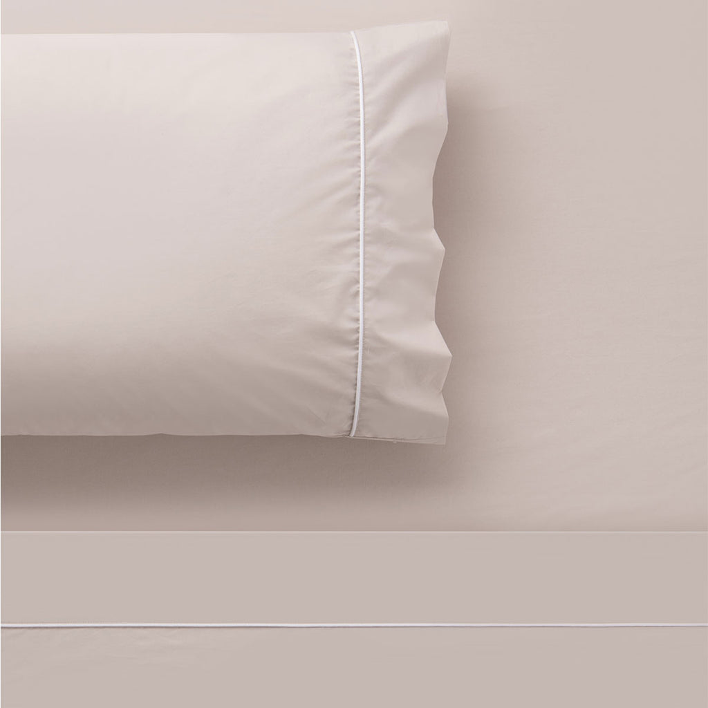Accessorize Piped Hotel Deluxe Cotton Sheet Set Luxury Bed Linen Collection