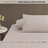 Accessorize Piped Hotel Deluxe Cotton Sheet Set Luxury Bed Linen Collection