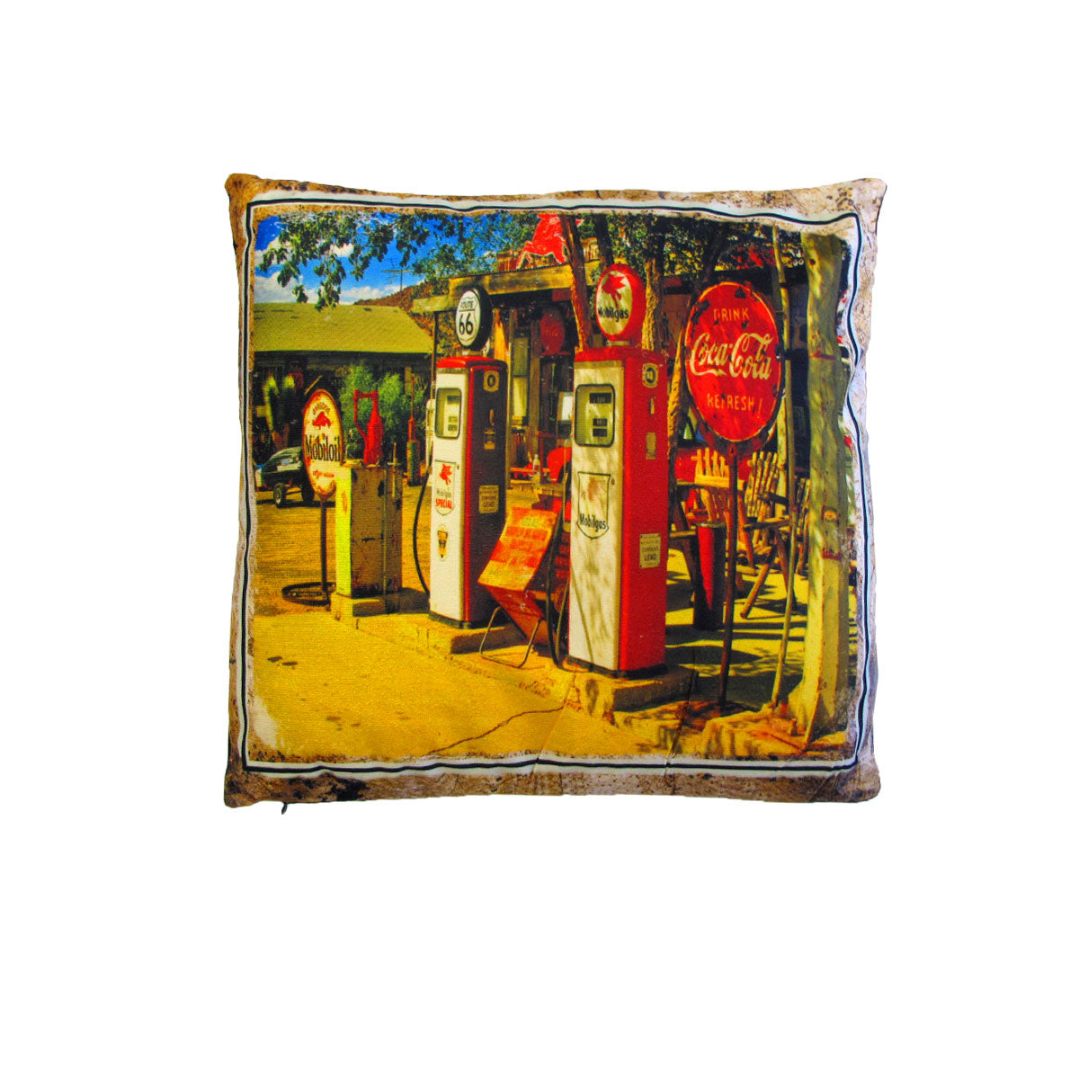 Australian Mancave Retro Cushion Collection Vintage Automotive & Retro Logos Range
