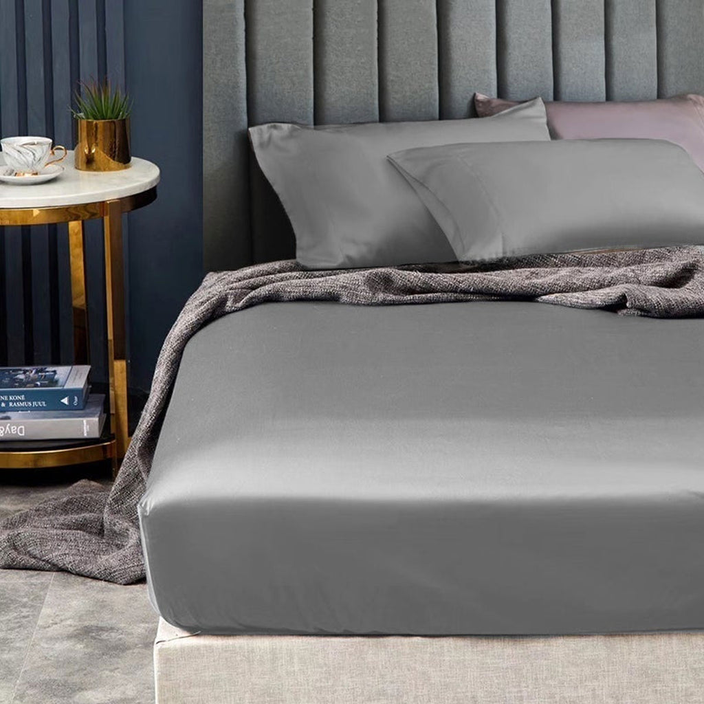 Ramesses 1500TC Elite Egyptian Cotton Sateen Fitted Sheet Combo Set Bed Linen