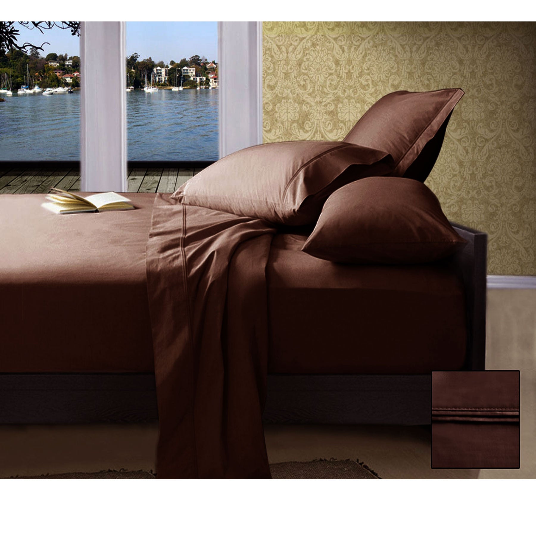 Ramesses 1000TC American Pima Cotton Plain Design Luxury Bedding Sheet Set
