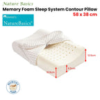 Alastairs Memory Foam Contour Pillow 38x58cm