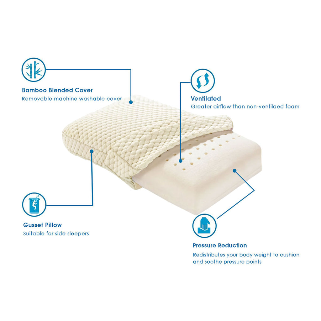 Alastairs Nature Basics Memory Foam Gusset Pillow