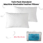 At Home Homewares Standard Feather Pillows (Pack of 2)