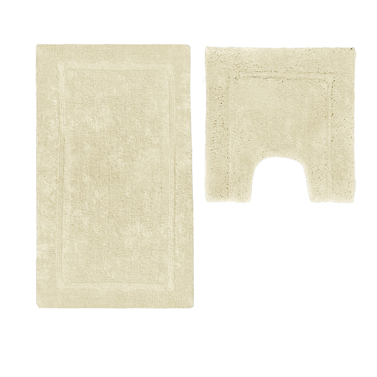 2200GSM 2 Pce Axel 100% Cotton Bath Mat Set - Plush Luxury Bathroom Mats