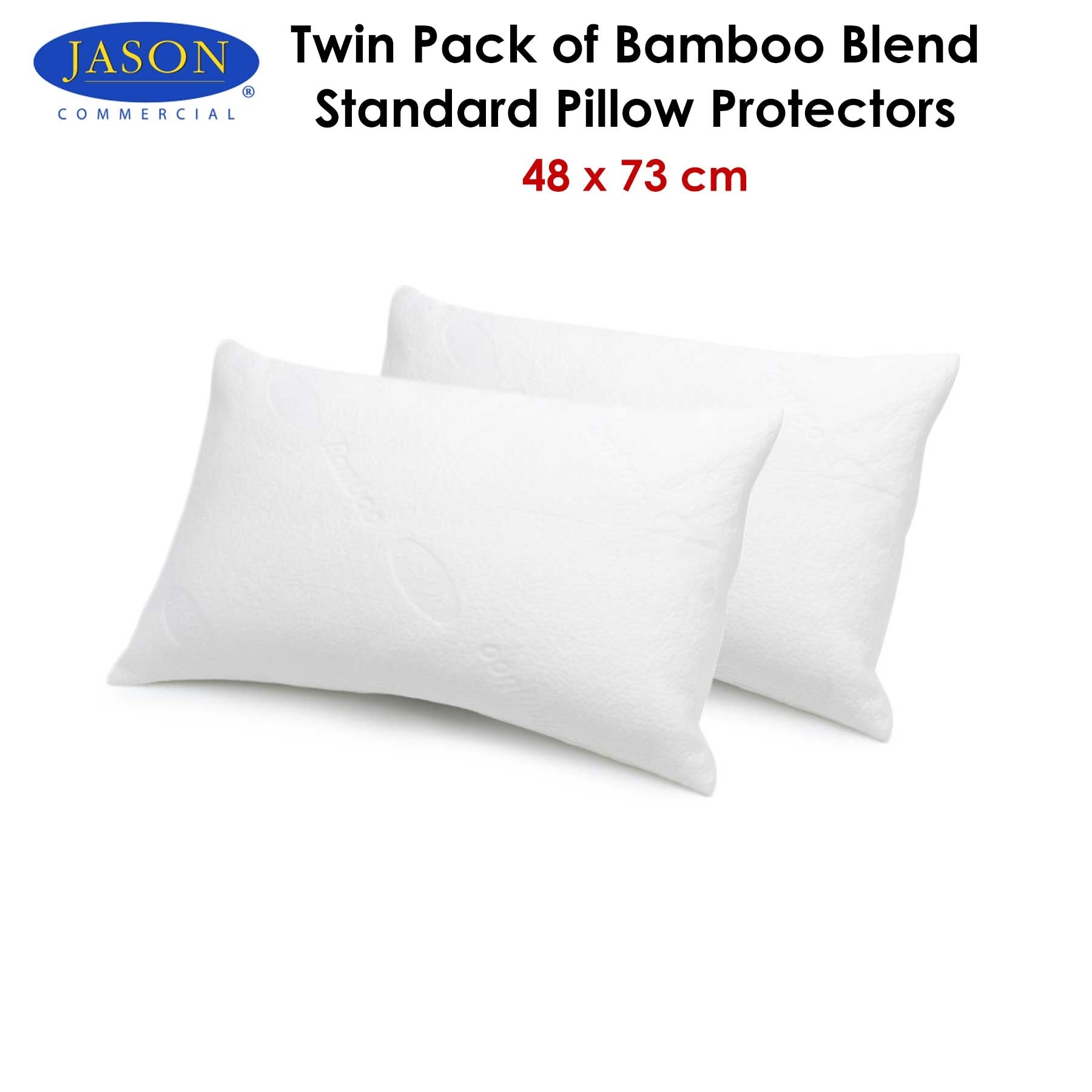 Bamboo Blend Standard Pillow Protectors Twin Pack