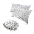 Quilted Cotton King Pillow Protectors Twin Pack 51x91 cm