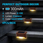 SolarPower Outdoor Deck Lights - 4 Pack