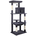 VaKa 143cm Cat Tree Scratching Post Scratcher Tower Condo House Furniture Wood