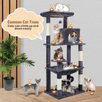 VaKa 143cm Cat Tree Scratching Post Scratcher Tower Condo House Furniture Wood