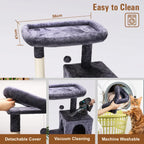 VaKa 143cm Cat Tree Scratching Post Scratcher Tower Condo House Furniture Wood