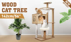 VaKa 1.42M Cat Tree Tower Scratching Post Scratcher Cats Condo House Bed Furniture