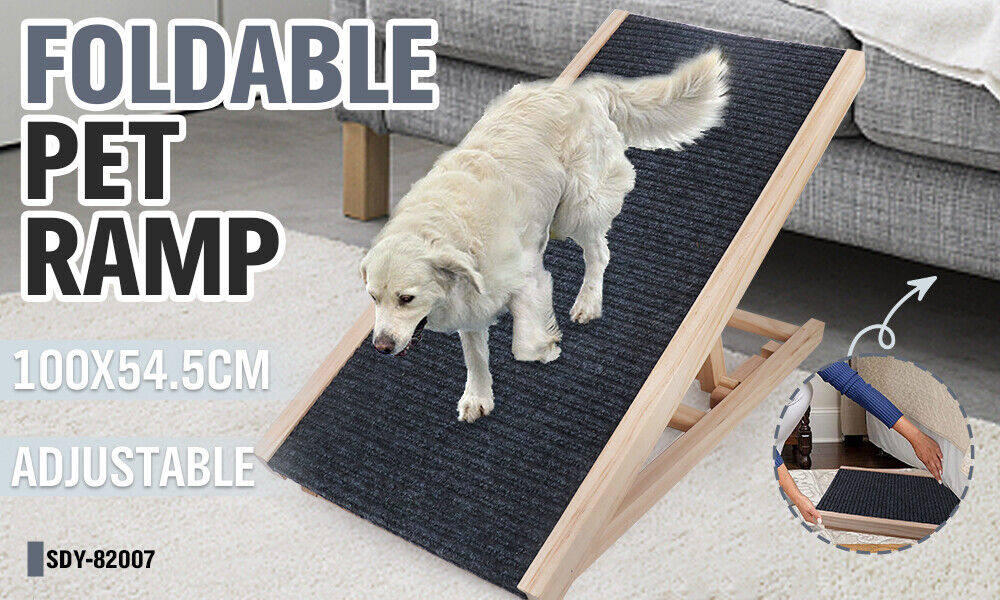 VaKa Adjustable Foldable Dog Ramp 100cm