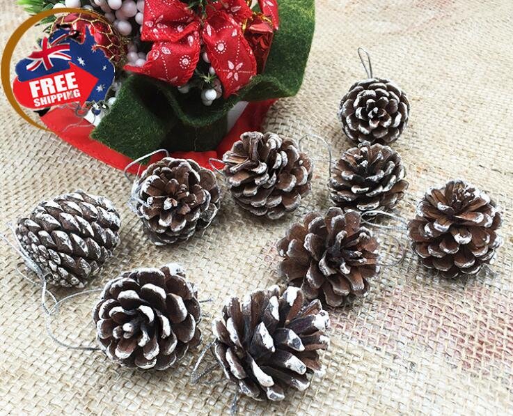 Natural Pine Cone Ornaments for Christmas Decor