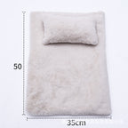 Solid Wood Pet Bed with Plush Pillows