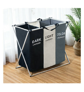 Elegant Foldable Laundry Basket with Dividers
