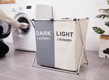 Elegant Foldable Laundry Basket with Dividers