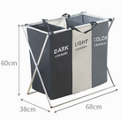 Elegant Foldable Laundry Basket with Dividers