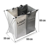 Elegant Foldable Laundry Basket with Dividers