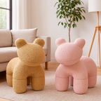 Lamb Stool Chair Brown