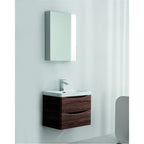 Ancona 600mm Wall Hung Vanity - Rose Wood
