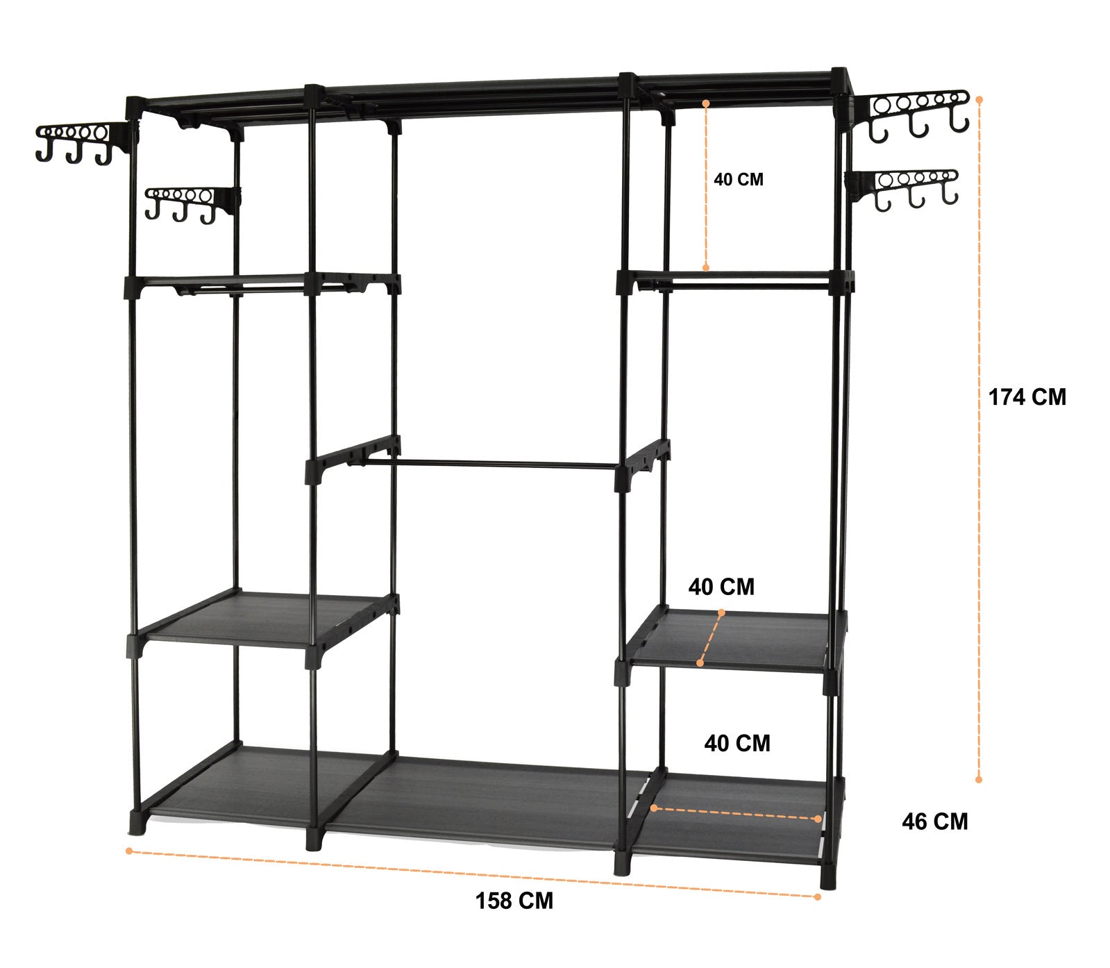Freestanding Portable Closet and Garment Rack