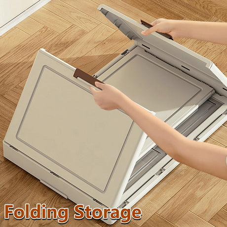 3-Tier Folding Storage Cabinet with Wheels