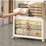3-Tier Folding Storage Cabinet with Wheels