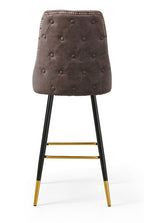 Modern Mid-Century Leather Bar Stool