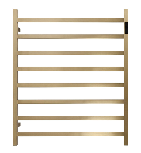 Elegant Brushed Gold Heated Towel Rack