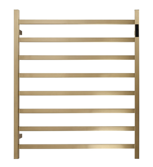 Elegant Brushed Gold Heated Towel Rack