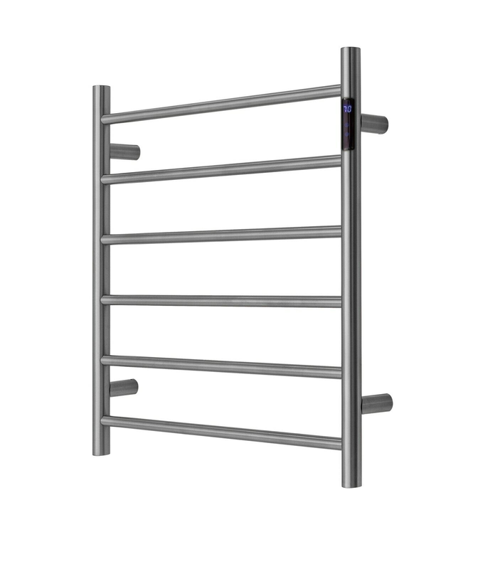 Premium Brushed Chrome Heated Towel Rack