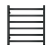 Premium Matte Black 6-Bar Heated Towel Rack