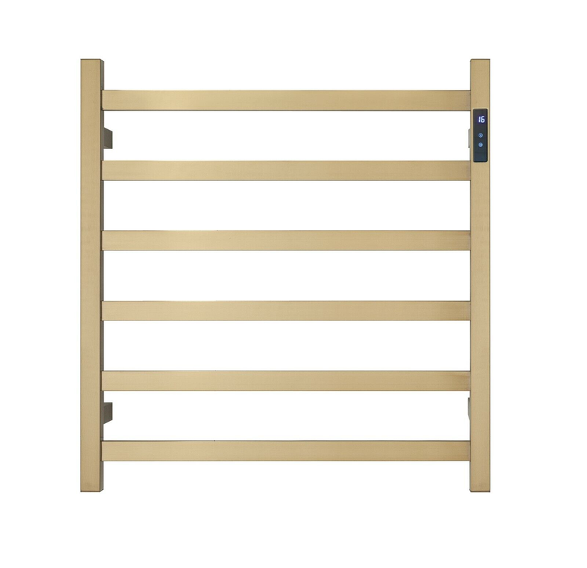 Premium Brushed Gold Heated Towel Rack