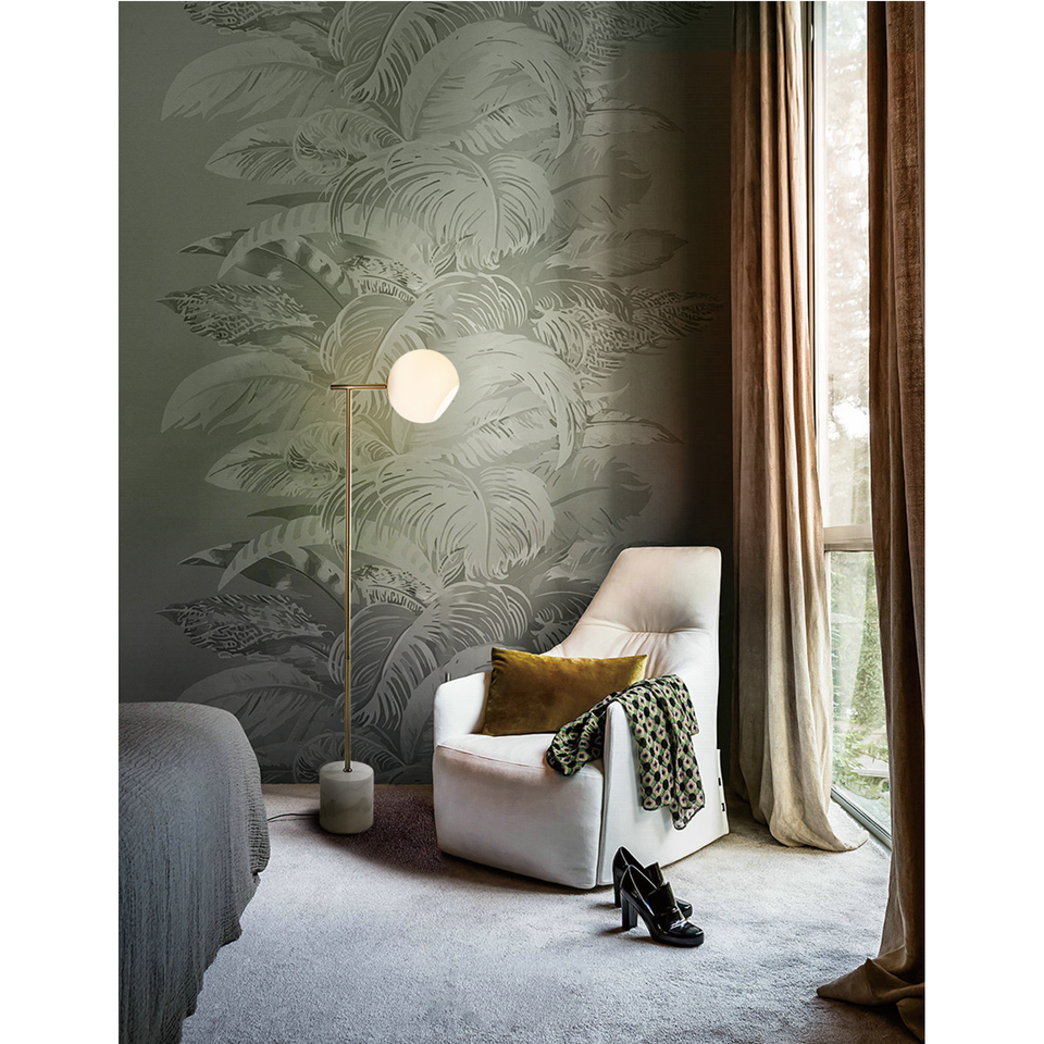 Stunning Helium Floor Lamp with Marble Base